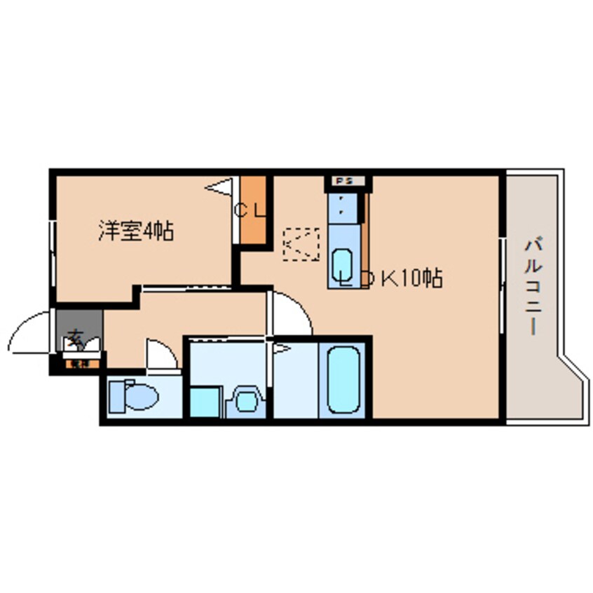 間取図 近鉄大阪線（近畿）/五位堂駅 徒歩1分 1階 築9年