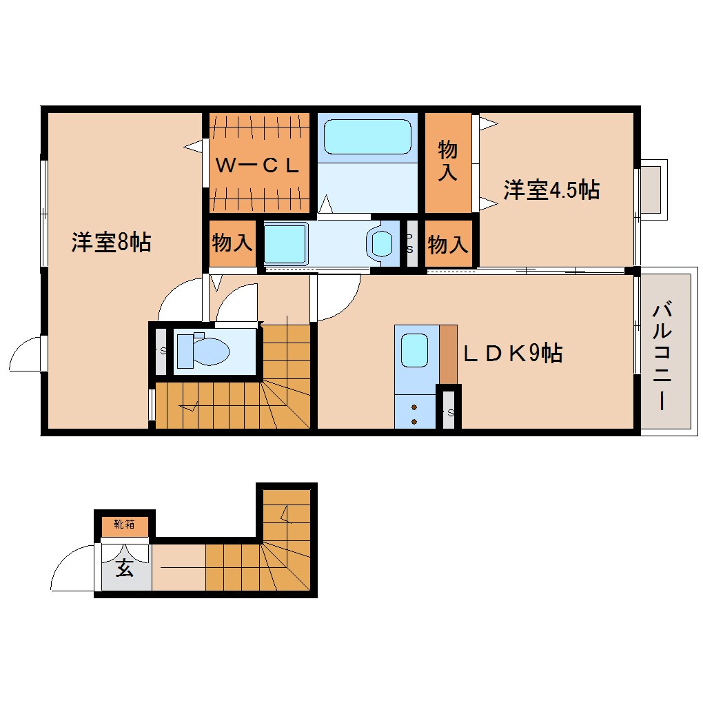 間取り図 近鉄大阪線（近畿）/五位堂駅 徒歩13分 2階 築10年