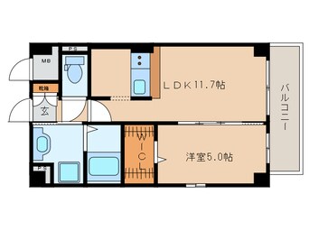 間取図 近鉄大阪線（近畿）/二上駅 徒歩1分 6階 築8年