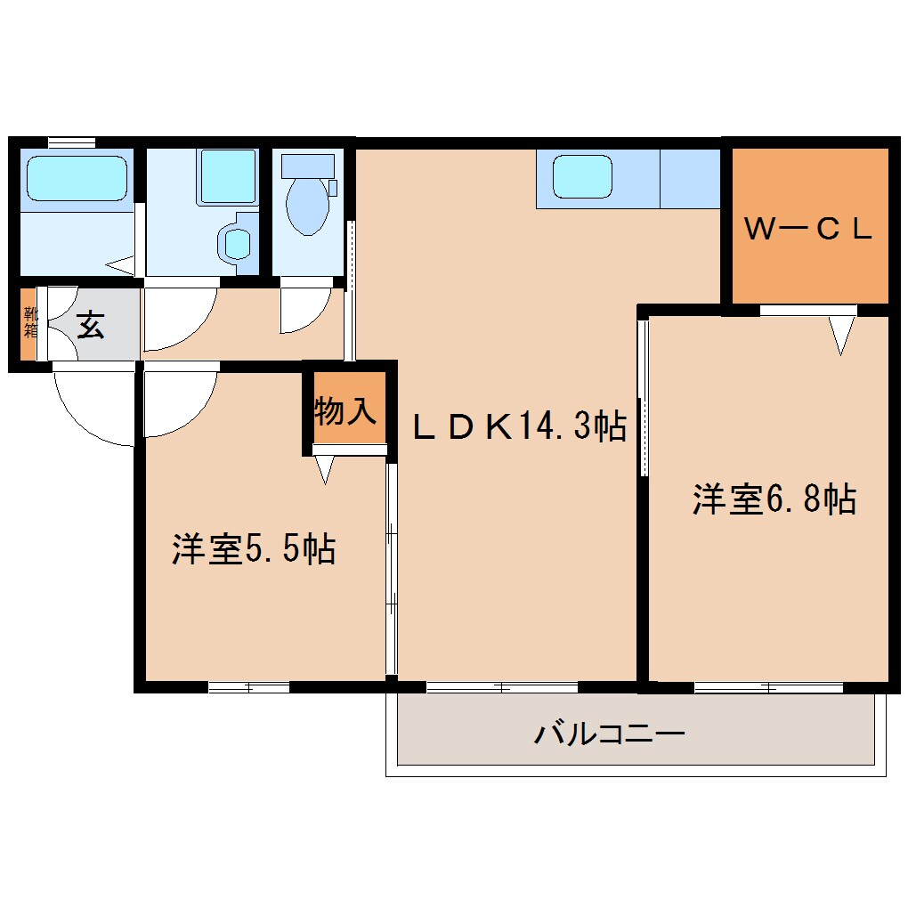 間取り図 和歌山線/志都美駅 徒歩17分 1階 築16年