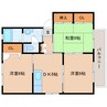 和歌山線/香芝駅 徒歩13分 2階 築26年 3DKの間取り