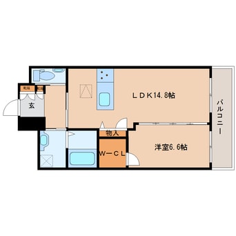 間取図 近鉄大阪線（近畿）/五位堂駅 徒歩9分 1階 築8年