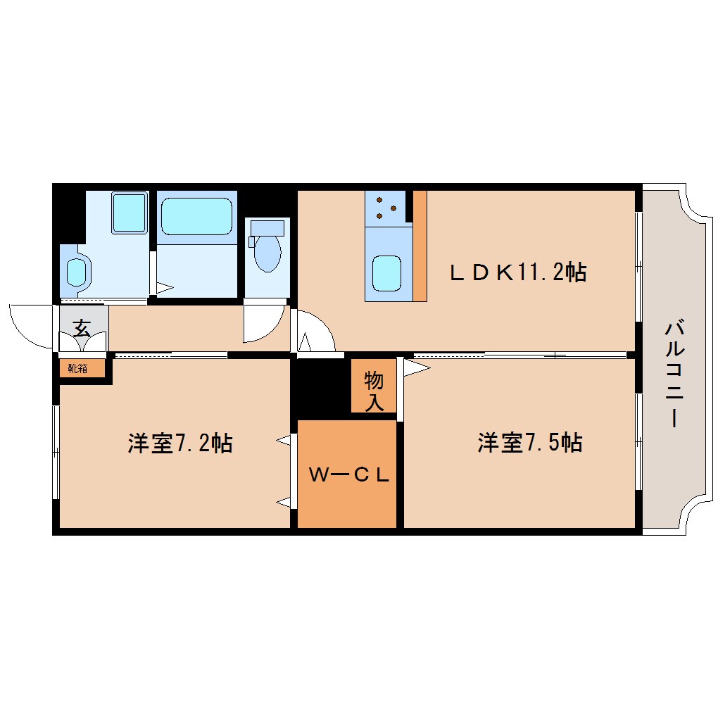 間取り図 近鉄大阪線（近畿）/二上駅 徒歩10分 1階 築7年