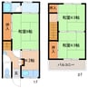 近鉄大阪線（近畿）/二上駅 徒歩16分 1-2階 築52年 3Kの間取り