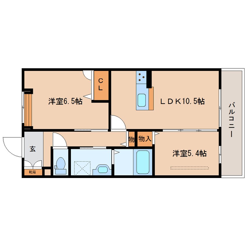 間取図 近鉄大阪線（近畿）/五位堂駅 徒歩12分 3階 築5年