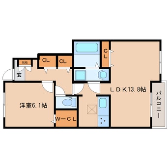 間取図 近鉄大阪線（近畿）/二上駅 徒歩12分 1階 築6年