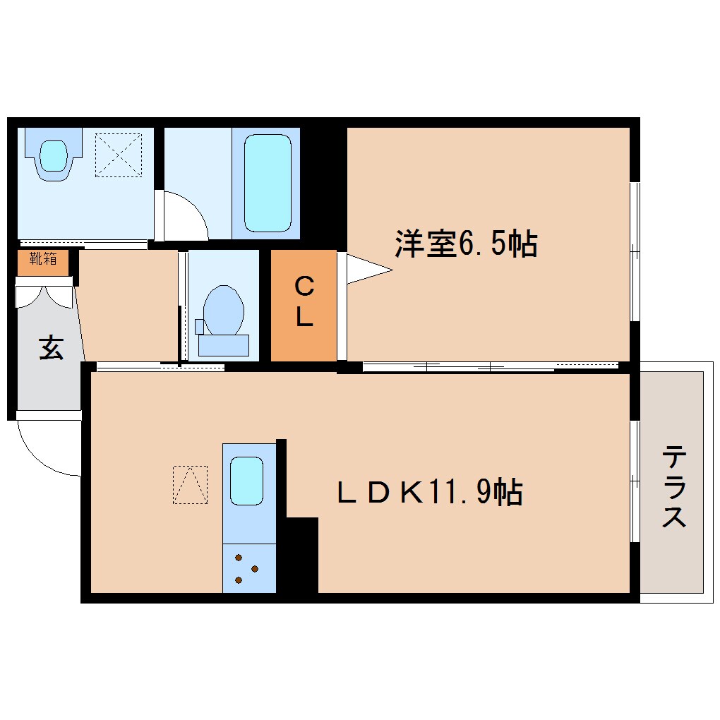 間取り図 近鉄南大阪線/当麻寺駅 徒歩5分 1階 築6年