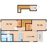 近鉄大阪線（近畿）/近鉄下田駅 徒歩12分 2階 築5年 2LDKの間取り