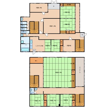 間取図 和歌山線/志都美駅 徒歩4分 1-2階 築25年