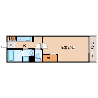 間取図 近鉄大阪線（近畿）/五位堂駅 徒歩10分 1階 築2年