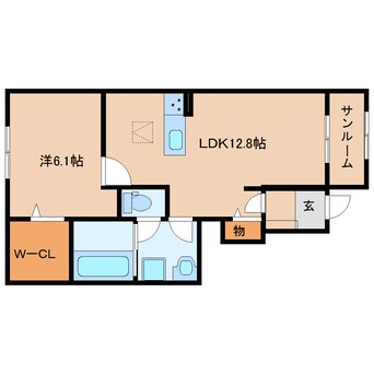 間取図 近鉄南大阪線/当麻寺駅 徒歩17分 1階 築1年