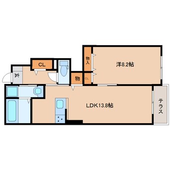 間取図 近鉄大阪線（近畿）/近鉄下田駅 徒歩8分 1階 築1年