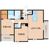 近鉄大阪線（近畿）/二上駅 徒歩6分 3階 築浅 2LDKの間取り