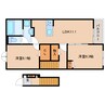 和歌山線/志都美駅 徒歩15分 2階 築浅 2LDKの間取り