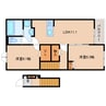 和歌山線/志都美駅 徒歩15分 2階 築浅 2LDKの間取り