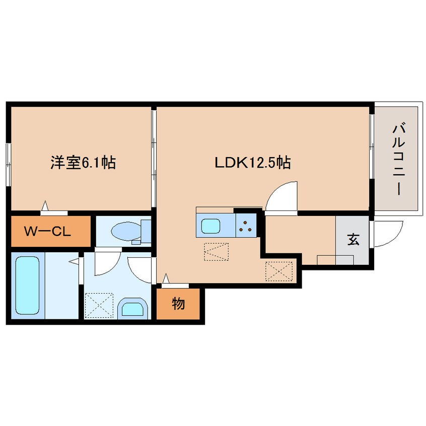 間取図 近鉄大阪線（近畿）/近鉄下田駅 徒歩13分 1階 1年未満