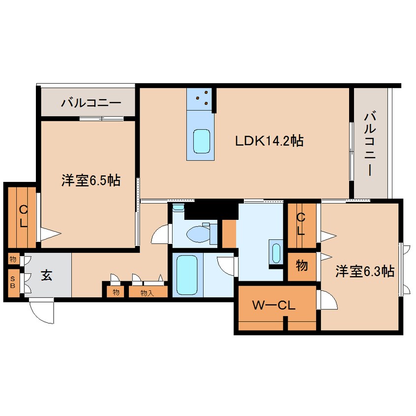 間取図 近鉄大阪線（近畿）/五位堂駅 徒歩7分 2階 建築中