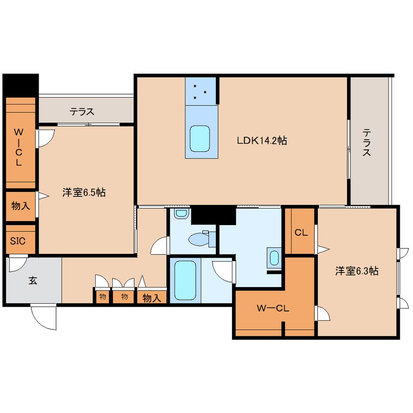 間取図 近鉄大阪線（近畿）/五位堂駅 徒歩7分 1階 建築中