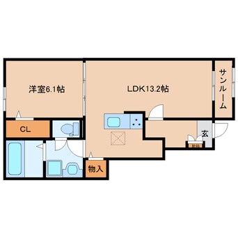 間取図 和歌山線/志都美駅 徒歩4分 1階 1年未満