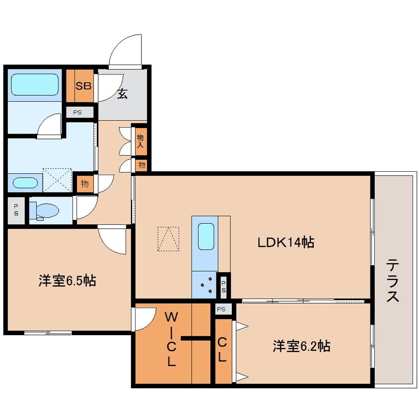 間取図 近鉄大阪線（近畿）/二上駅 徒歩3分 1階 1年未満