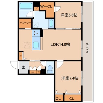 間取図 近鉄大阪線（近畿）/二上駅 徒歩3分 1階 1年未満