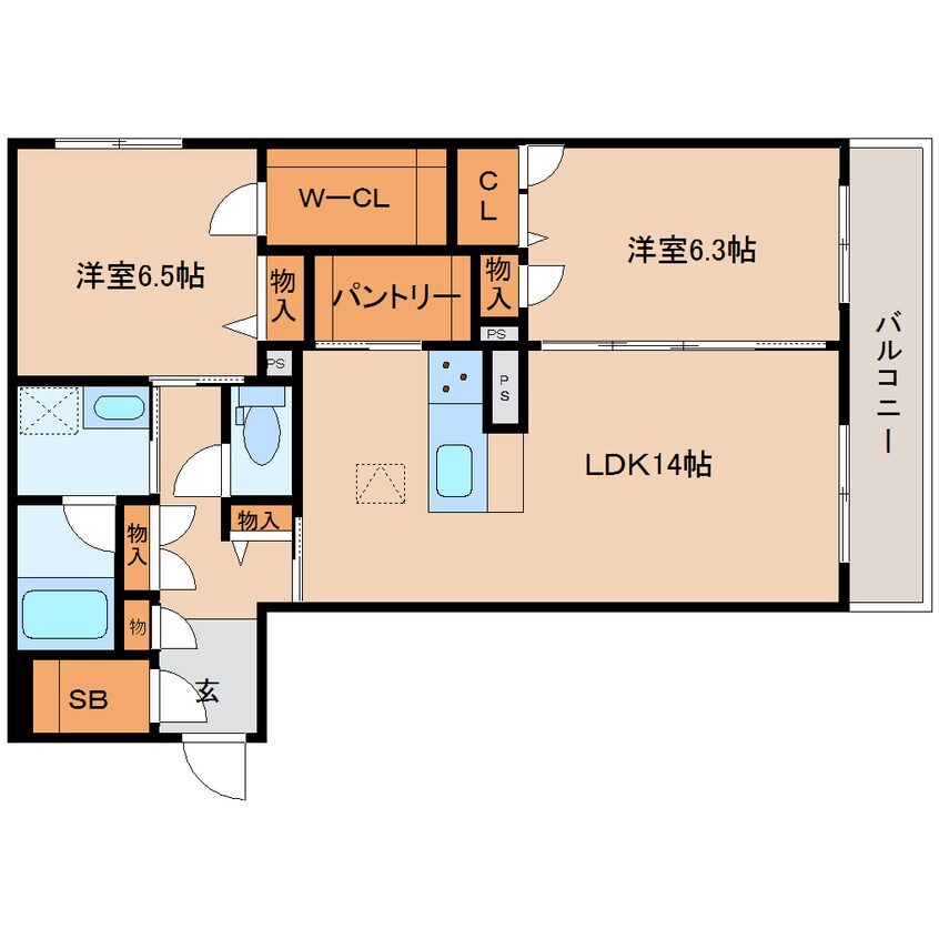 間取図 近鉄大阪線（近畿）/二上駅 徒歩3分 2階 1年未満