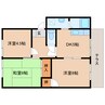 近鉄橿原線/平端駅 徒歩12分 1階 築32年 3DKの間取り