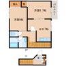 近鉄橿原線/近鉄郡山駅 徒歩15分 2階 築23年 2DKの間取り