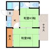 近鉄橿原線/九条駅 徒歩18分 1階 築36年 2Kの間取り