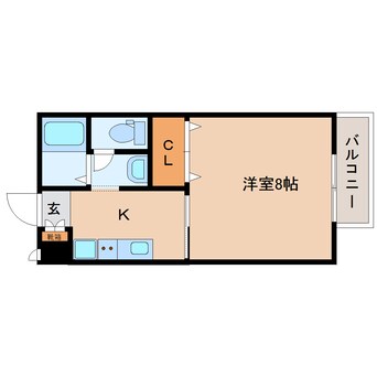 間取図 近鉄橿原線/筒井駅 徒歩5分 1階 築22年