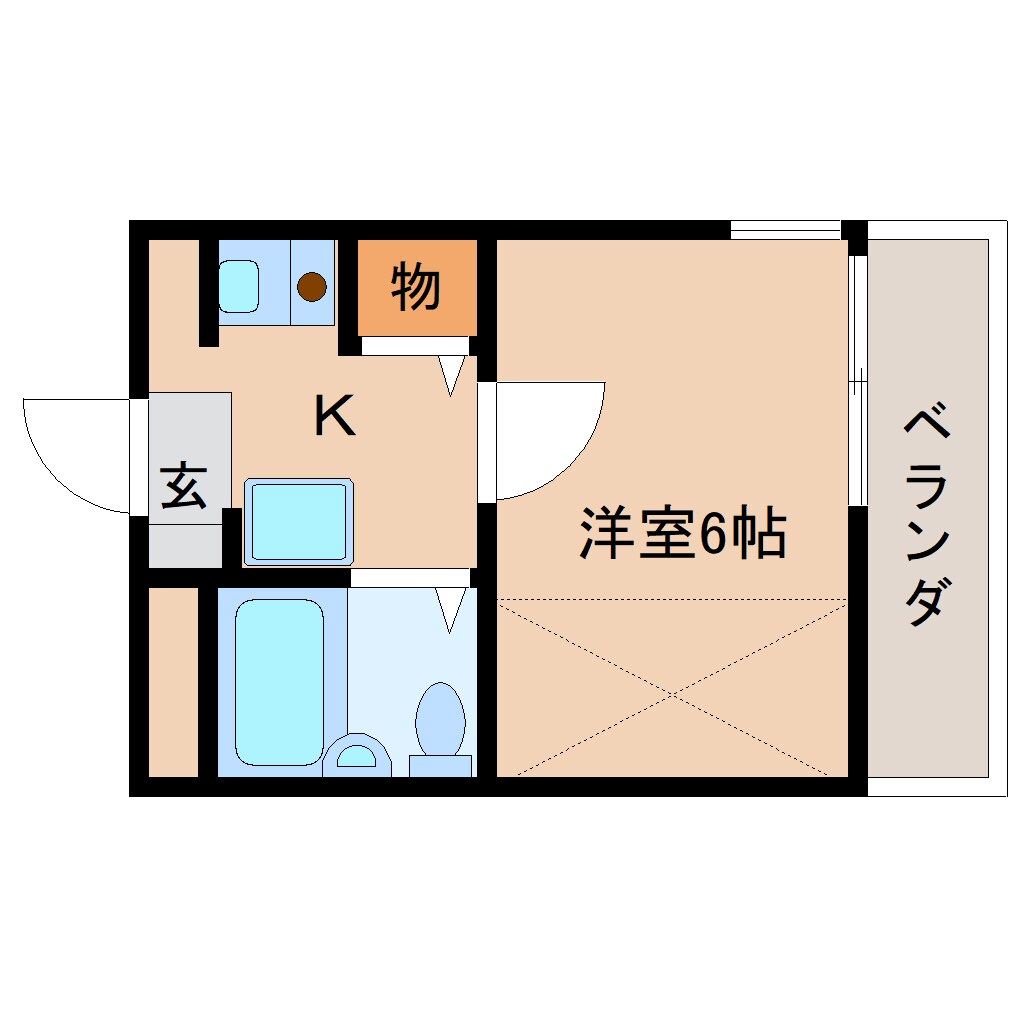 間取り図 大和路線・関西本線/郡山駅 徒歩5分 1階 築28年