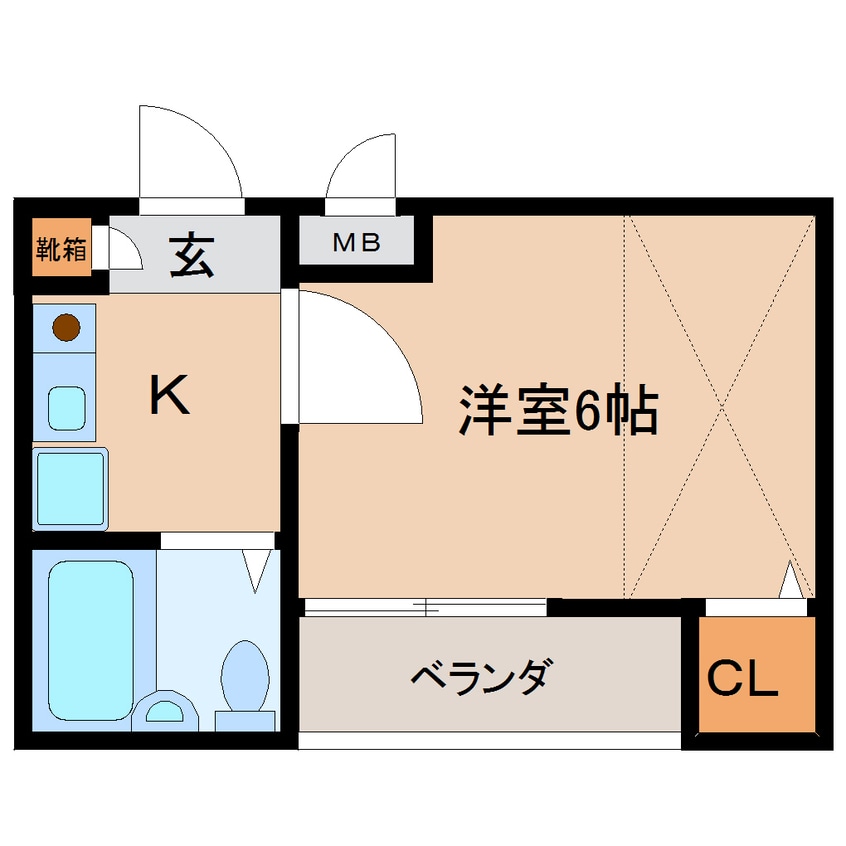 間取図 大和路線・関西本線/郡山駅 徒歩5分 2階 築27年
