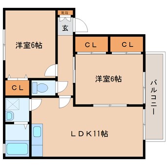 間取図 大和路線・関西本線/大和小泉駅 徒歩13分 1階 築25年