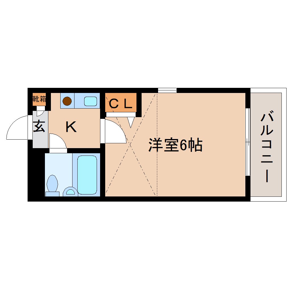 間取り図 近鉄橿原線/近鉄郡山駅 徒歩3分 2階 築34年