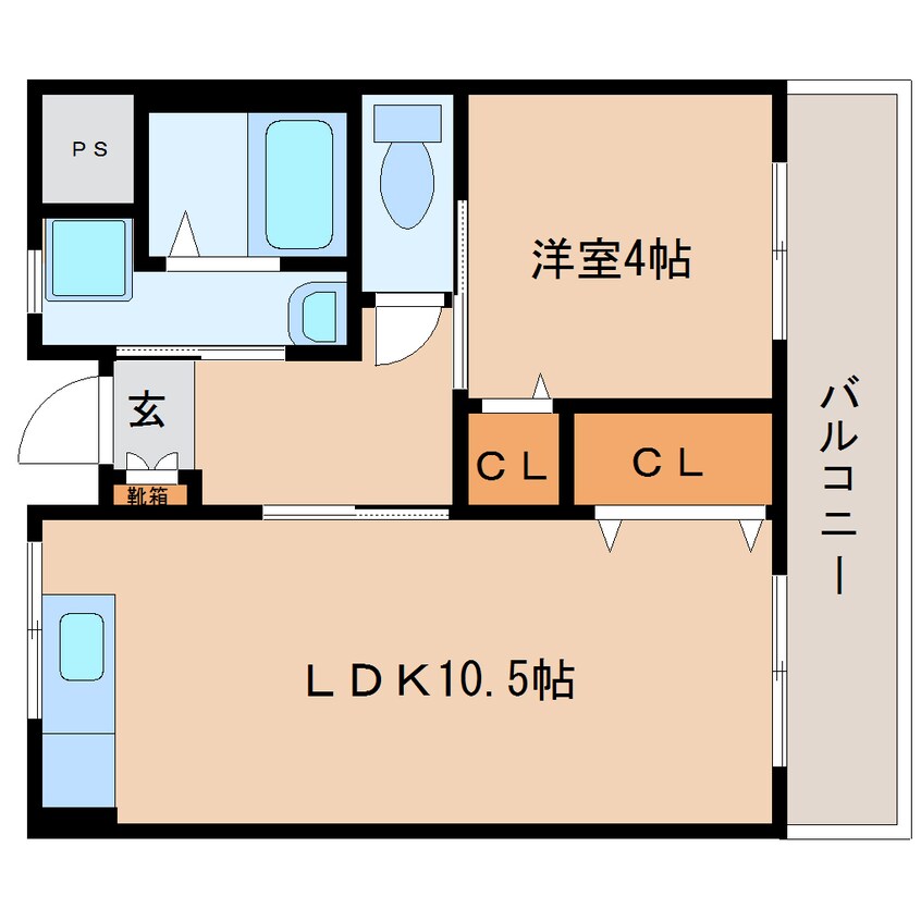 間取図 大和路線・関西本線/郡山駅 徒歩5分 5階 築37年
