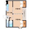 近鉄橿原線/近鉄郡山駅 徒歩8分 4階 築37年 2DKの間取り