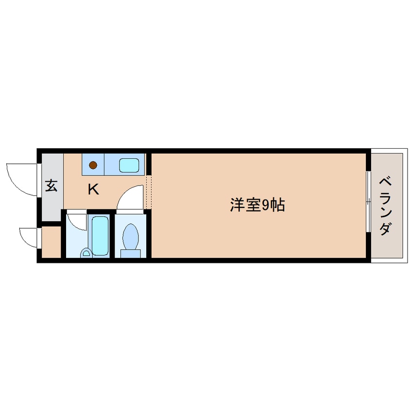 間取図 近鉄橿原線/筒井駅 徒歩6分 6階 築37年