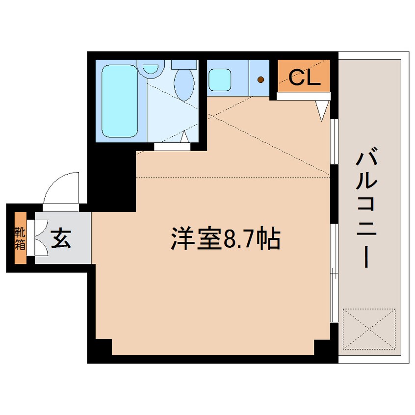 間取図 近鉄橿原線/近鉄郡山駅 徒歩3分 5階 築35年