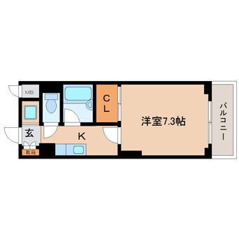 間取図 大和路線・関西本線/郡山駅 徒歩5分 3階 築22年