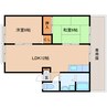 近鉄橿原線/九条駅 徒歩10分 1階 築35年 2LDKの間取り