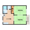 近鉄橿原線/平端駅 徒歩8分 2階 築38年 2DKの間取り