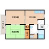 近鉄橿原線/平端駅 徒歩9分 2階 築29年 2DKの間取り
