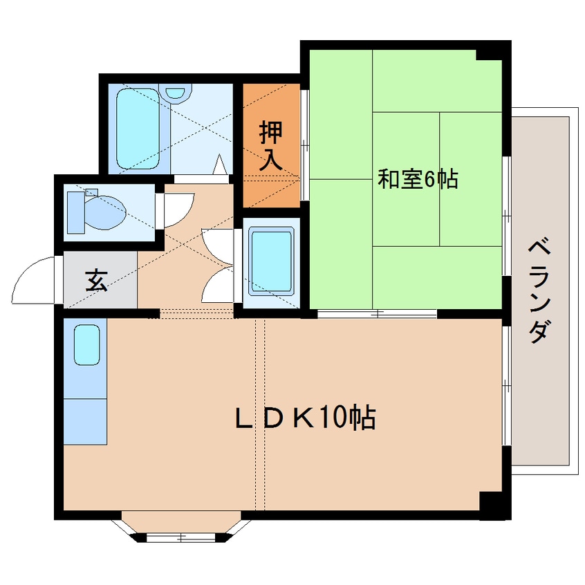 間取図 近鉄橿原線/九条駅 徒歩6分 3階 築36年