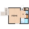 近鉄橿原線/近鉄郡山駅 徒歩5分 3階 築36年 1Rの間取り