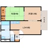 近鉄橿原線/近鉄郡山駅 バス:10分:停歩1分 1階 築23年 2LDKの間取り