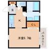 近鉄橿原線/近鉄郡山駅 徒歩10分 2階 築23年 1Kの間取り