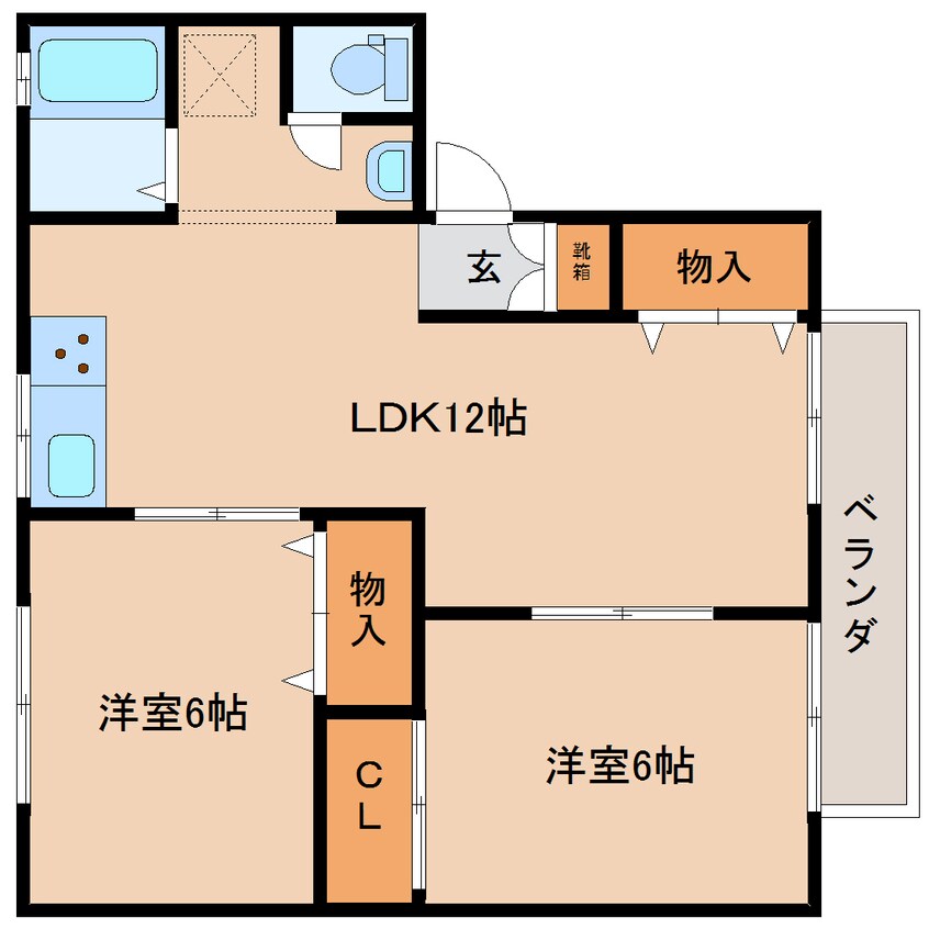 間取図 近鉄橿原線/筒井駅 徒歩10分 2階 築31年