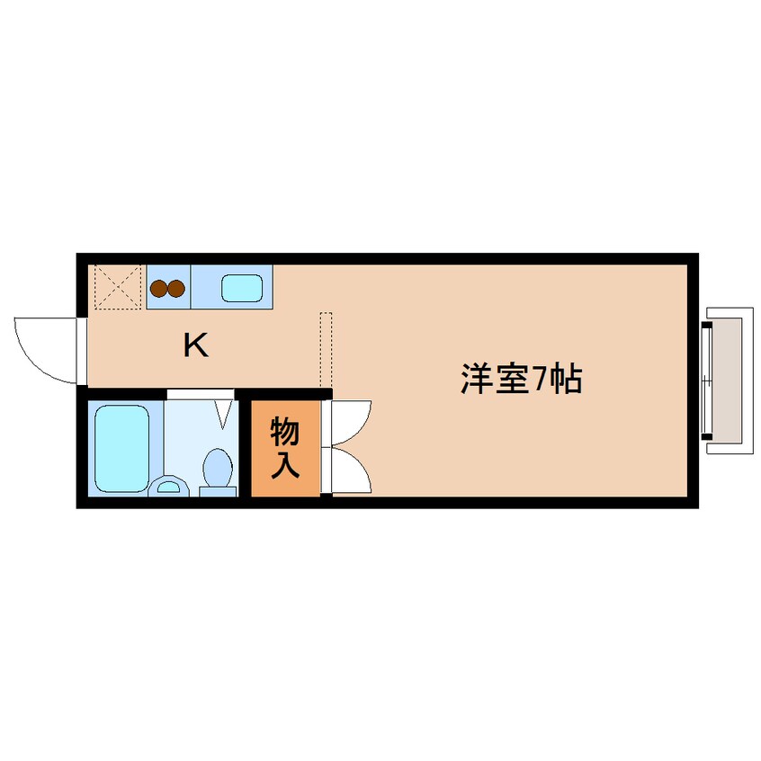 間取図 近鉄橿原線/筒井駅 徒歩5分 1階 築31年