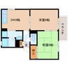 近鉄橿原線/近鉄郡山駅 徒歩3分 2階 築26年 2DKの間取り