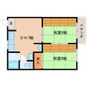 近鉄橿原線/近鉄郡山駅 徒歩10分 2階 築37年 2DKの間取り